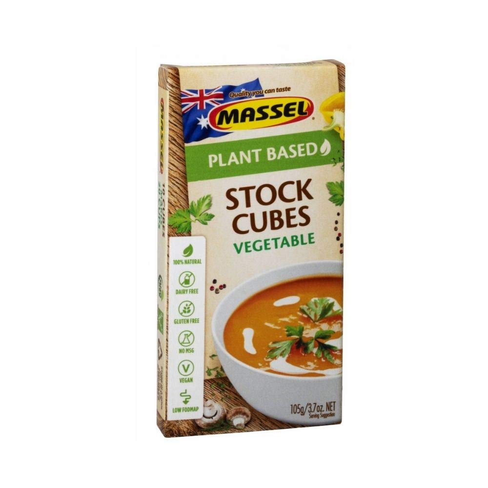 A box of Massel Ultracube Vegetable Stock Cubes