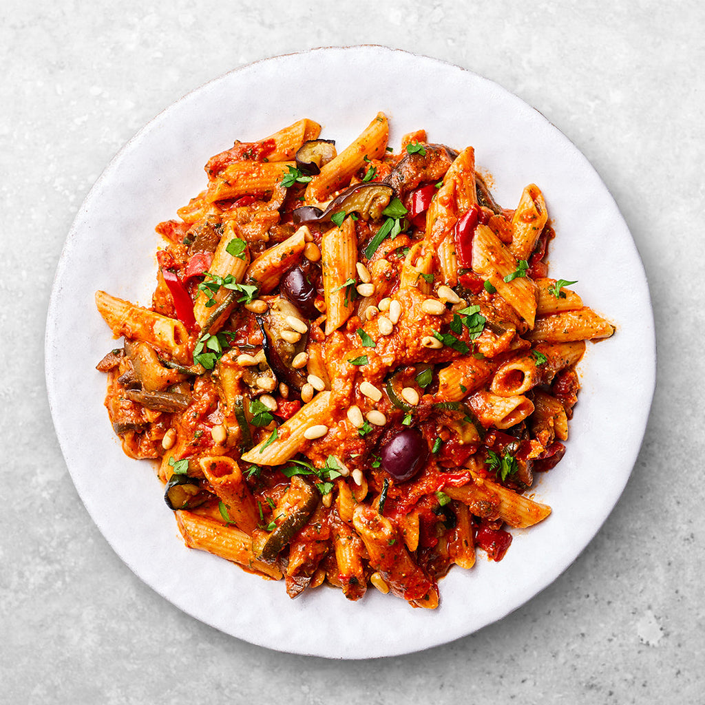 Field Doctor's Red Pesto + Roasted Vegetable Penne meal