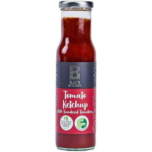A bottle of Bay's Kitchen Tomato Ketchup with Sundried Tomatoes