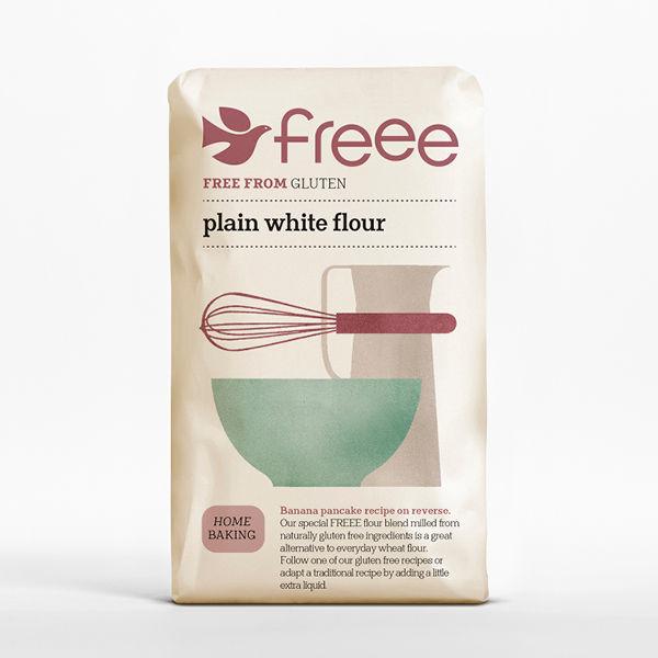 A bag of Doves Farm plain white flour