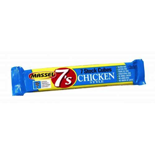A packet of Massel 7's Chicken Style Stock Cubes
