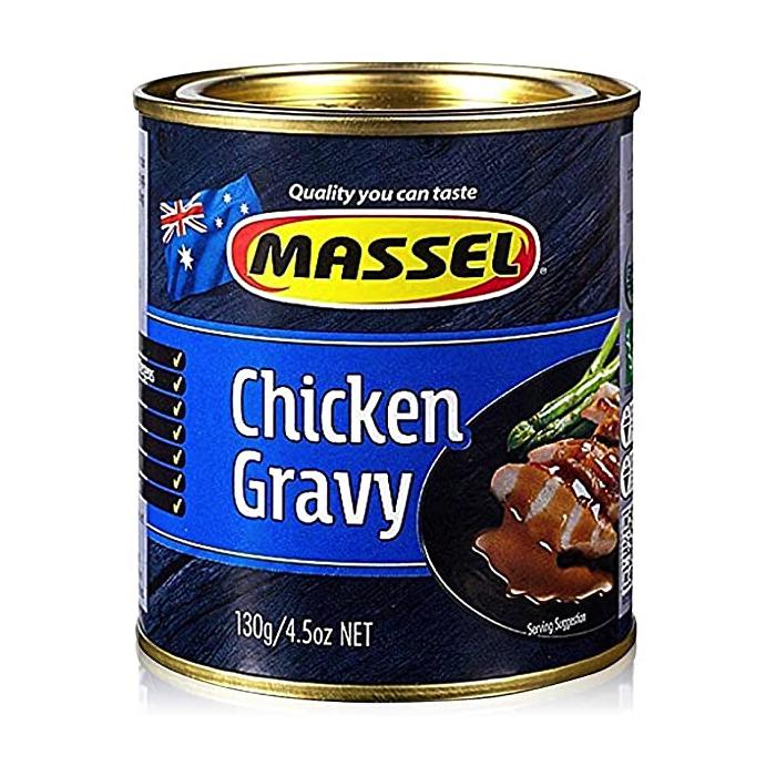 A tub of Massel Chicken Gravy powder