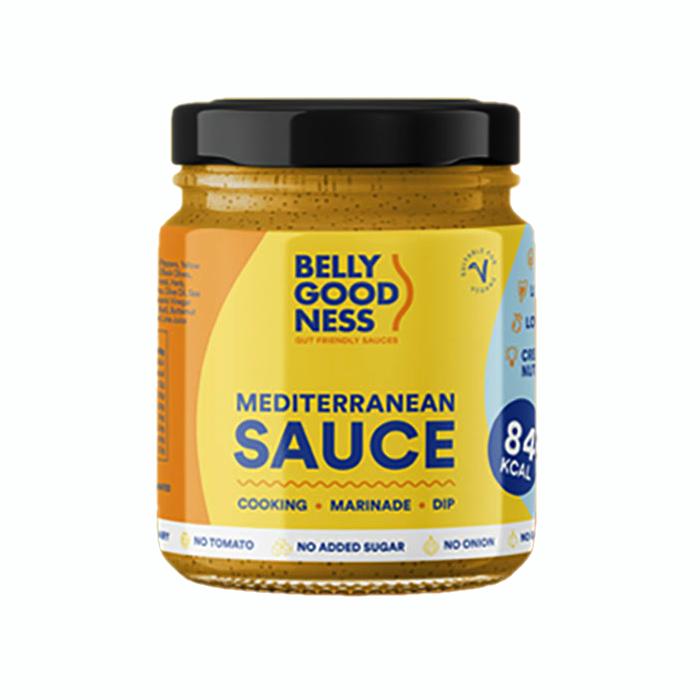 A jar of Bellygoodness mediterranean sauce