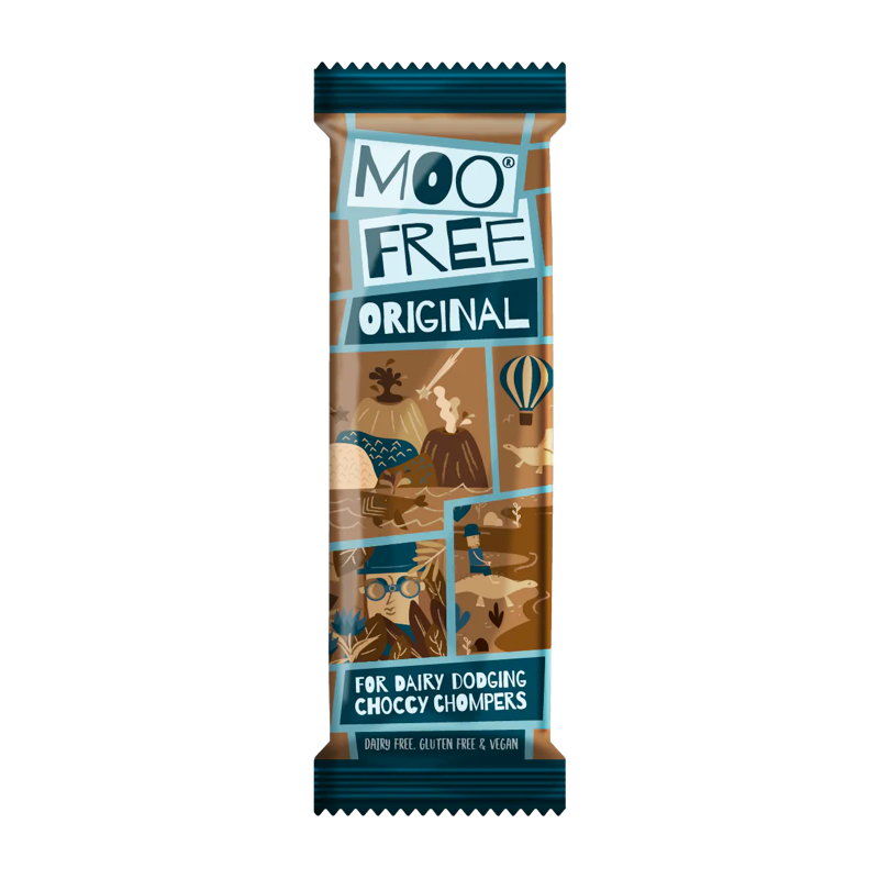 A bar of Moo Free Original vegan diary free chocolate